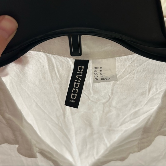 H&M Lightweight Cotton Button-Down White Size M - Picture 4 of 7